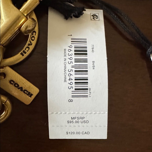 NWT Coach Gold Glitter Cherry Bag Charm Retail $95 - Picture 7 of 7